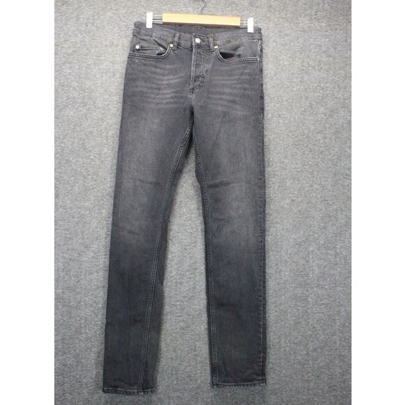 Sandro Paris Womens Slim Fit Jeans size 29 Charcoal Black Button Fly - Picture 1 of 7